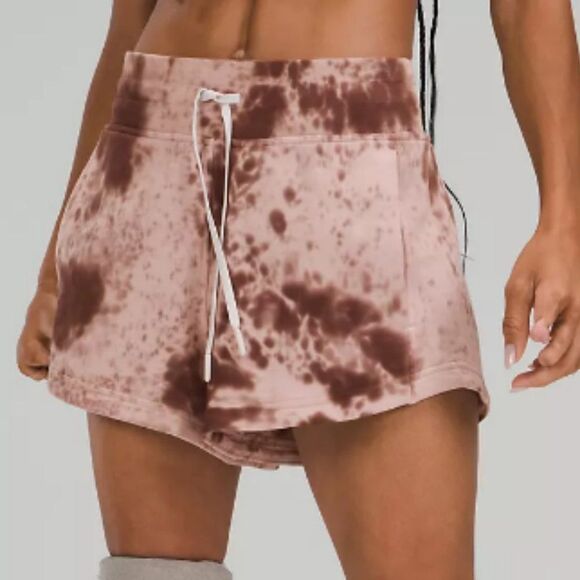 lululemon athletica Pants - NWT LULULEMON Inner Glow High-Rise Short Size 4  Marble Dye Silky French terry